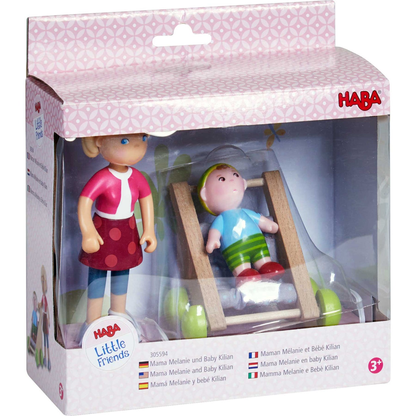 Little Friends Mama Melanie and Baby Kilian Dolls with Stroller