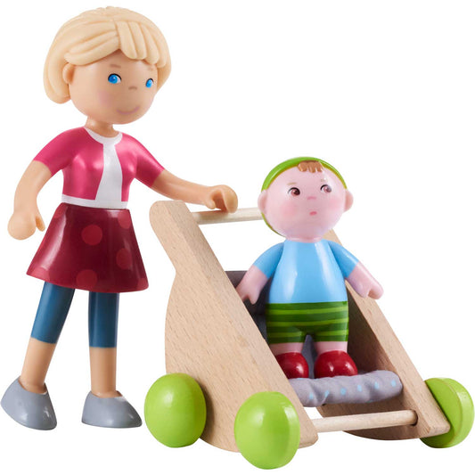 Little Friends Mama Melanie and Baby Kilian Dolls with Stroller